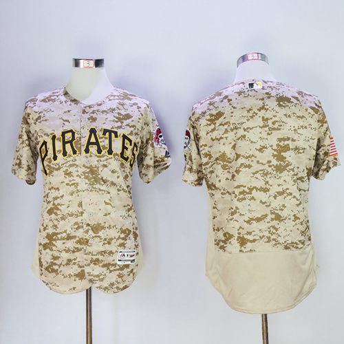 Pirates Blank Camo Flexbase Authentic Collection Stitched MLB Jersey - Click Image to Close